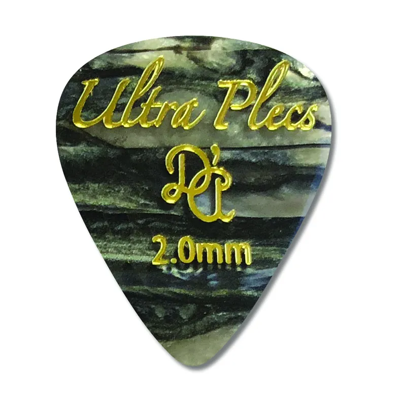 Jetzt Bestellen D'Andrea Ultra Plecs Picks - 351 Shape (UP351 2.0BOY), 6 pcs Pick Pack, 2.00 mm, Black Oyster