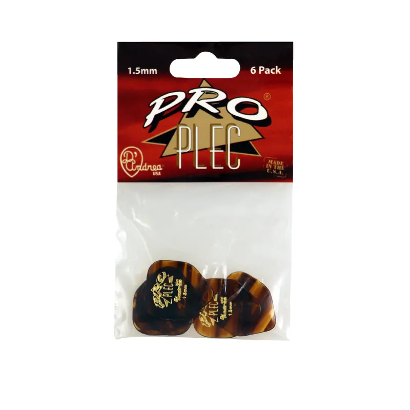 D'Andrea Pro Plec Picks - 330 Shape (PRO-6330), 6 pcs Pick Pack, 1.50 mm, Shell Neuheit