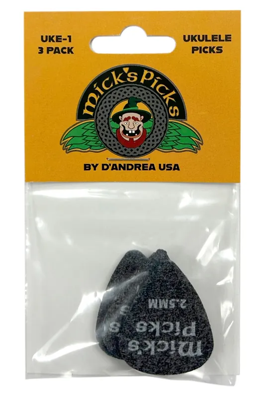 D'Andrea Mick's Picks Uke-1 - 351 Shape (UKE-1), 3 pcs Pick Pack, 2.50 mm, Grey Schnäppchen