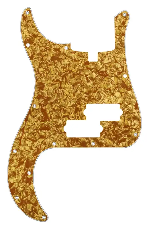 Sadowsky Parts - 21-Fret Hybrid P/J Bass Pickguard - 5-String - Gold Pearl - Lefthand Kostenloser Versand