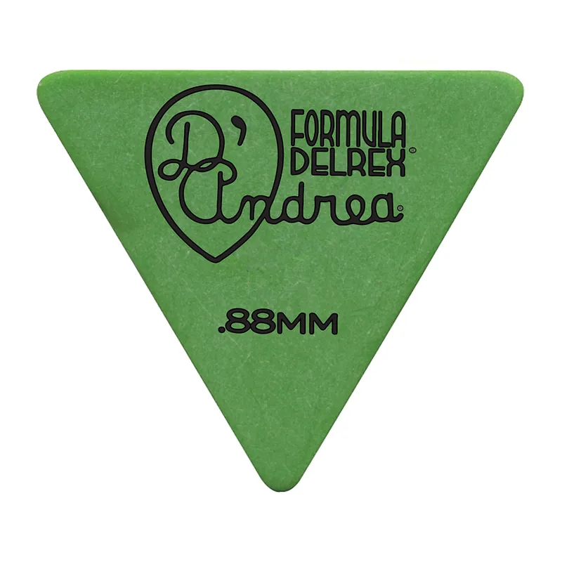 Preisreduziert D'Andrea Formula Delrex Picks - 355 Shape (RD355 .88MH), 72 pcs Refill Bag, 0.88 mm, Green