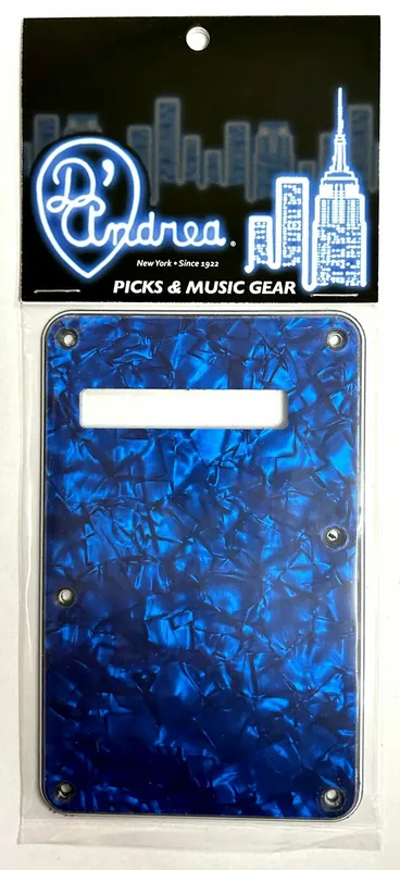 D'Andrea ST-Style Tremolo Back Plate (DPP ST BLP BP), Blue Pearl Bestseller