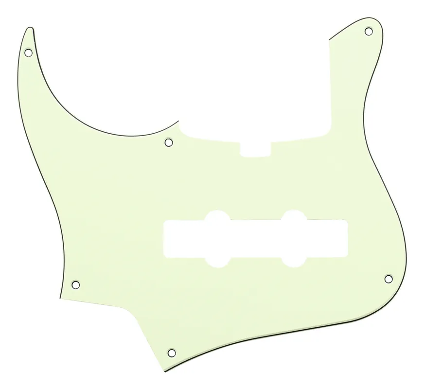 Kracherpreis Sadowsky Parts - 24-Fret Vintage J/J Bass Pickguard - 5-String - Mint Green - Lefthand