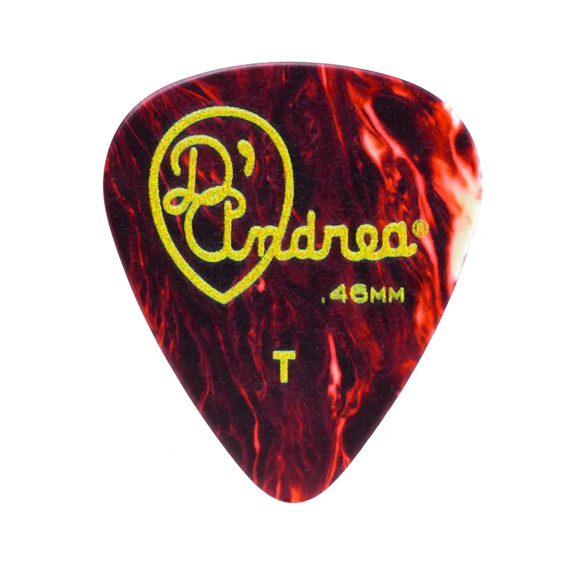 D'Andrea Shell Celluloid Picks - 351 Shape (RG351 .46TH), 72 pcs Refill Bag, 0.46 mm, Shell Echt