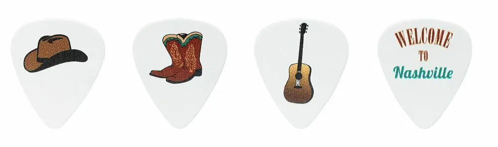Nur Heute D'Andrea Cool Plecs "Country" - 351 Shape (RPCOH), 12 pcs Assorted Pick Pack, 0.96 mm
