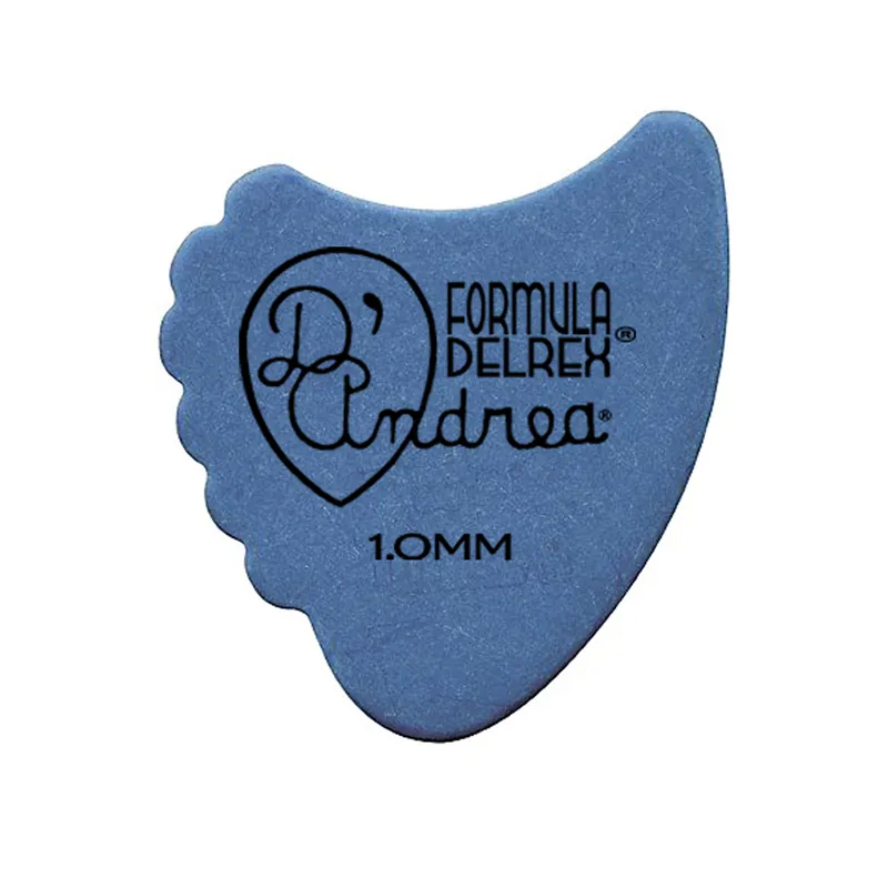 Ausverkauf D'Andrea Formula Delrex Picks - 390 Shape (RD390 1.0HV), 72 pcs Refill Bag, 1.00 mm, Blue