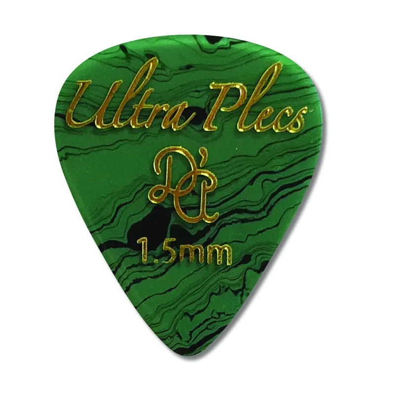 D'Andrea Ultra Plecs Picks - 351 Shape (UP351 1.5GEM), 6 pcs Pick Pack, 1.50 mm, Gemstone Sonderaktion