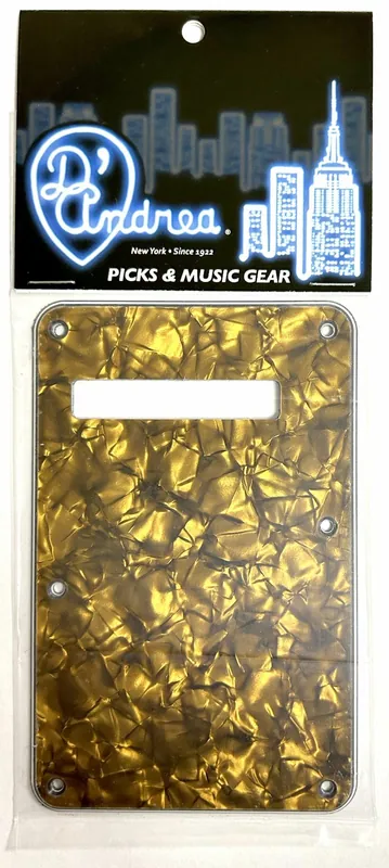 Bestseller D'Andrea ST-Style Tremolo Back Plate (DPP ST GOP BP), Gold Pearl