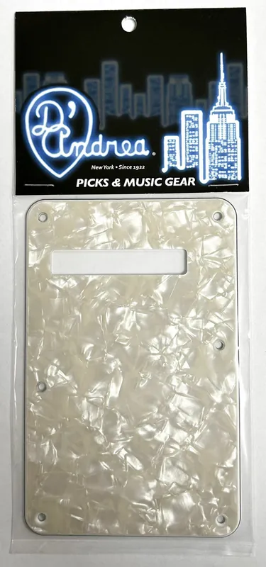 D'Andrea ST-Style Tremolo Back Plate (DPP ST VNP BP), Vintage Pearl Billig