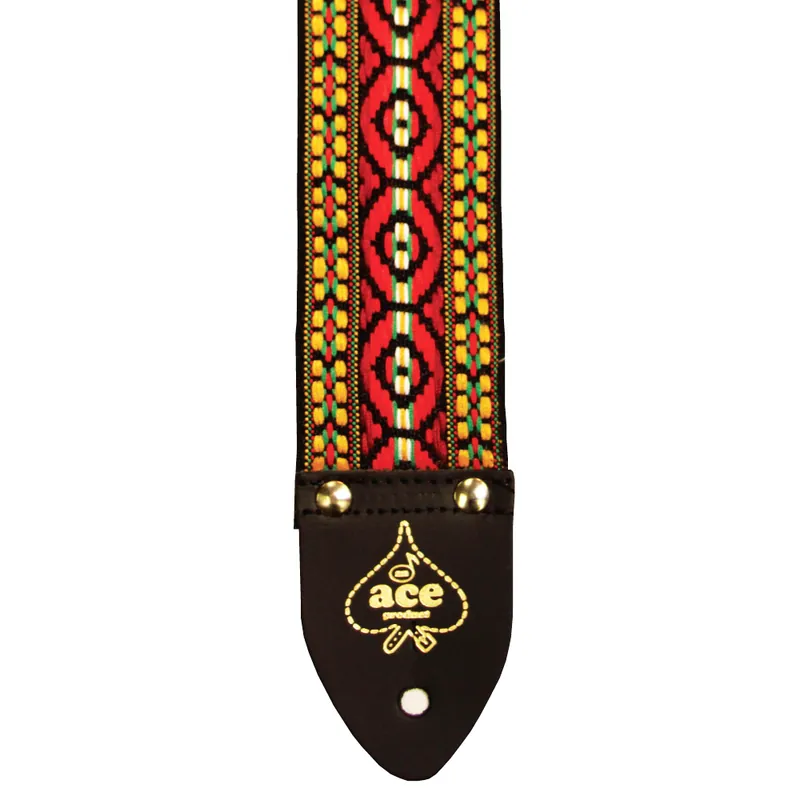 Billig D'Andrea Ace Vintage Reissue Guitar Strap (ACE-4), Bohemian Red