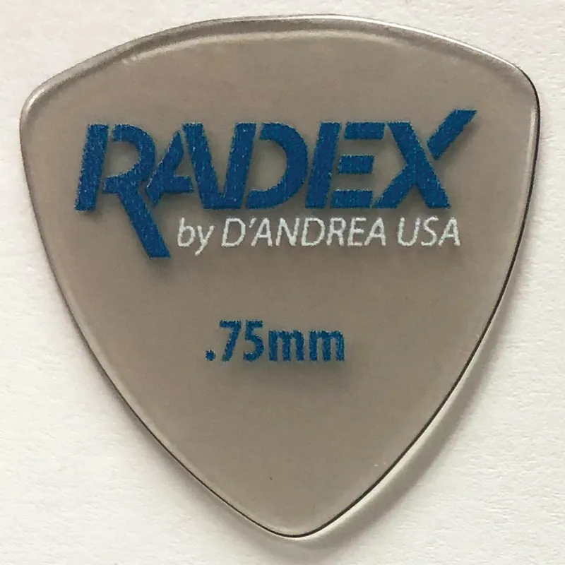 D'Andrea Radex Picks - 346 Shape (RDX346 0.75), 6 pcs Pick Pack, 0.75 mm, Smoke Preisknaller