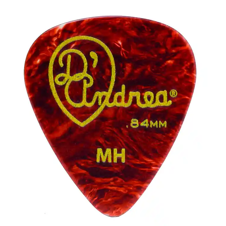D'Andrea Shell Celluloid Picks - 351 Shape (RG351 .84MH), 72 pcs Refill Bag, 0.84 mm, Shell Neuheit