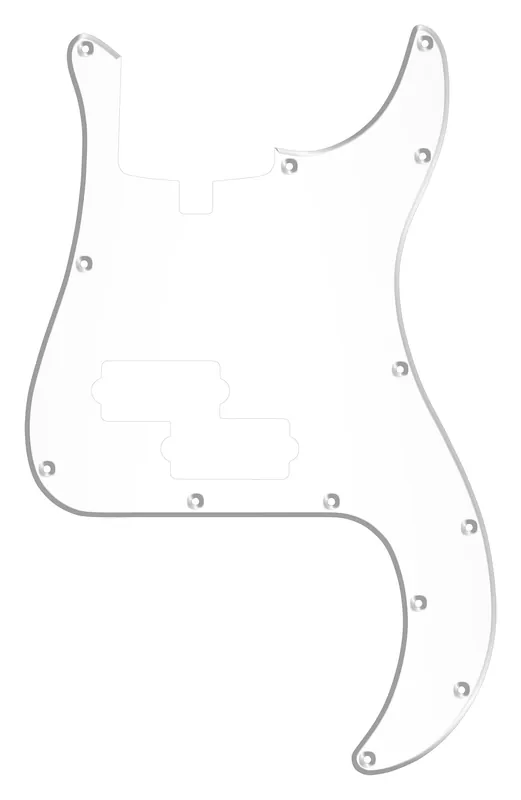 Sadowsky Parts - 21-Fret Hybrid P/J Bass Pickguard - 5-String - Transparent Gratis Versand