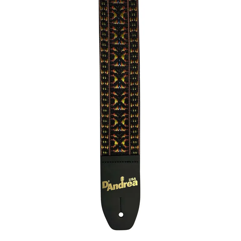 D'Andrea Woven Guitar Strap (1313-2), Orange/Yellow Begrenztes Angebot