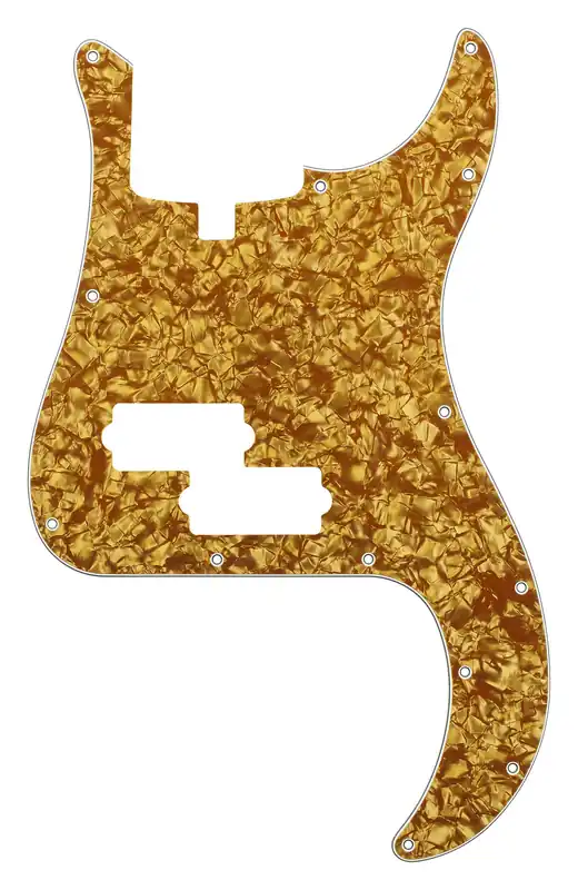 Top-Seller Sadowsky Parts - 21-Fret Hybrid P/J Bass Pickguard - 5-String - Gold Pearl