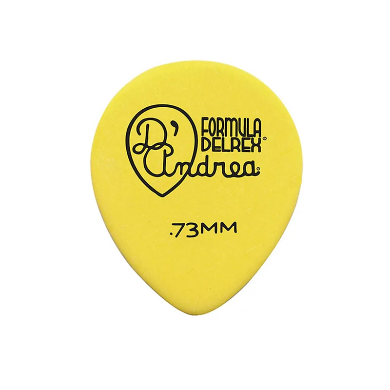 Markenprodukt D'Andrea Formula Delrex Picks - 347 Shape (RD347 .73MD), 72 pcs Refill Bag, 0.73 mm, Yellow