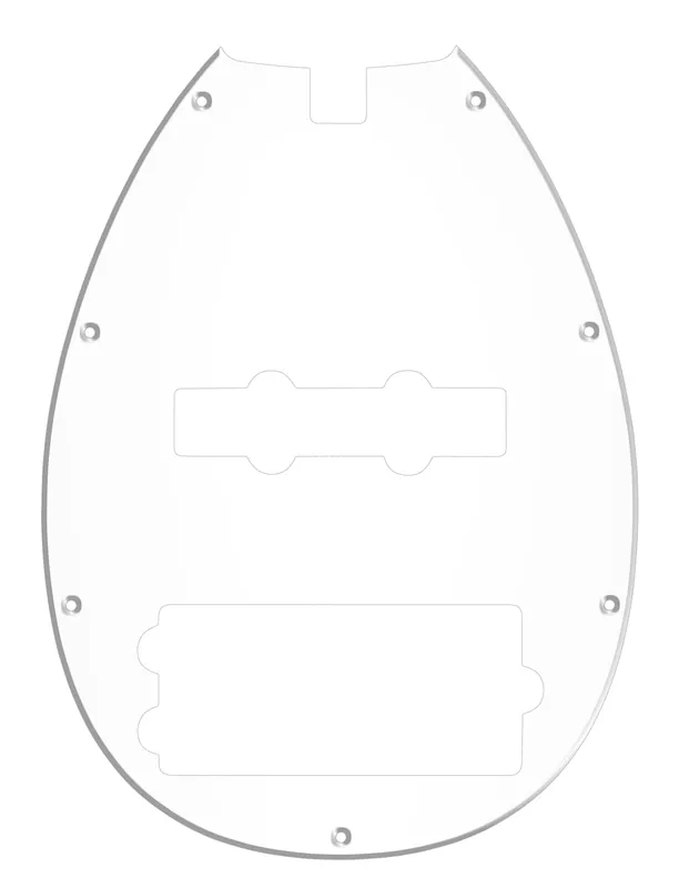 Sadowsky Parts - 21-Fret Vintage M/J Bass Pickguard - 5-String - Transparent Direktkauf