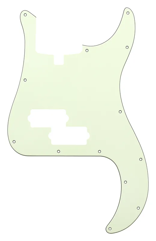 Neuheit Sadowsky Parts - 21-Fret Hybrid P/J Bass Pickguard - 5-String - Mint Green