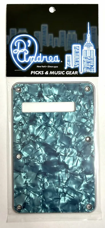 D'Andrea ST-Style Tremolo Back Plate (DPP ST AQP BP), Aqua Pearl Zertifiziert