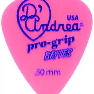 Ausverkauf D'Andrea Pro-Grip Brites Picks - 351 Shape (RPGB351 .50TH), 72 pcs Refill Bag, 0.50 mm, Red
