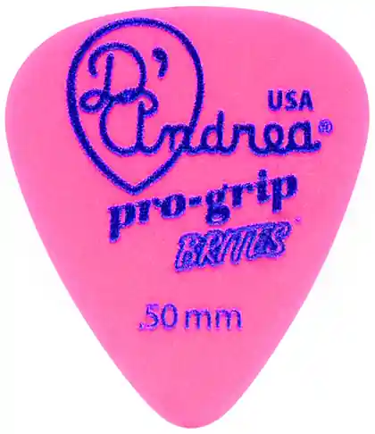 Ausverkauf D'Andrea Pro-Grip Brites Picks - 351 Shape (RPGB351 .50TH), 72 pcs Refill Bag, 0.50 mm, Red