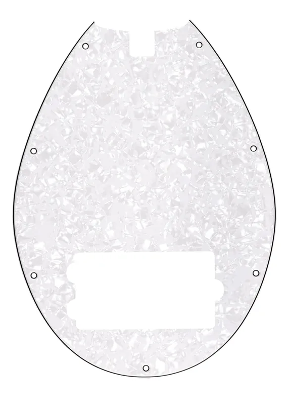 Geprüft Sadowsky Parts - 21-Fret Vintage M Bass Pickguard - 4-String - White Pearl