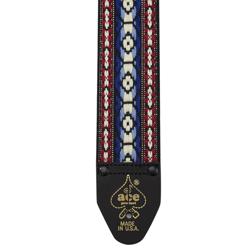 D'Andrea Ace Vintage Reissue Guitar Strap (ACE-11), Bohemian Blue Sonderangebot