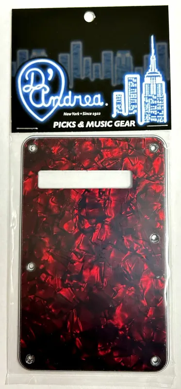 D'Andrea ST-Style Tremolo Back Plate (DPP ST RDP BP), Red Pearl Solange Der Vorrat Reicht