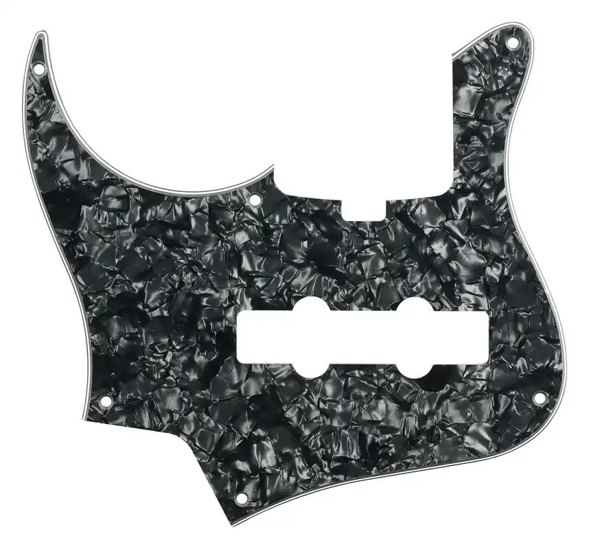 Günstig Sadowsky Parts - 24-Fret Vintage J/J Bass Pickguard - 4-String - Black Pearl - Lefthand