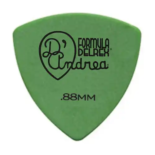 D'Andrea Formula Delrex Picks - 346 Shape (RD346 .88MH), 72 pcs Refill Bag, 0.88 mm, Green Sonderaktion