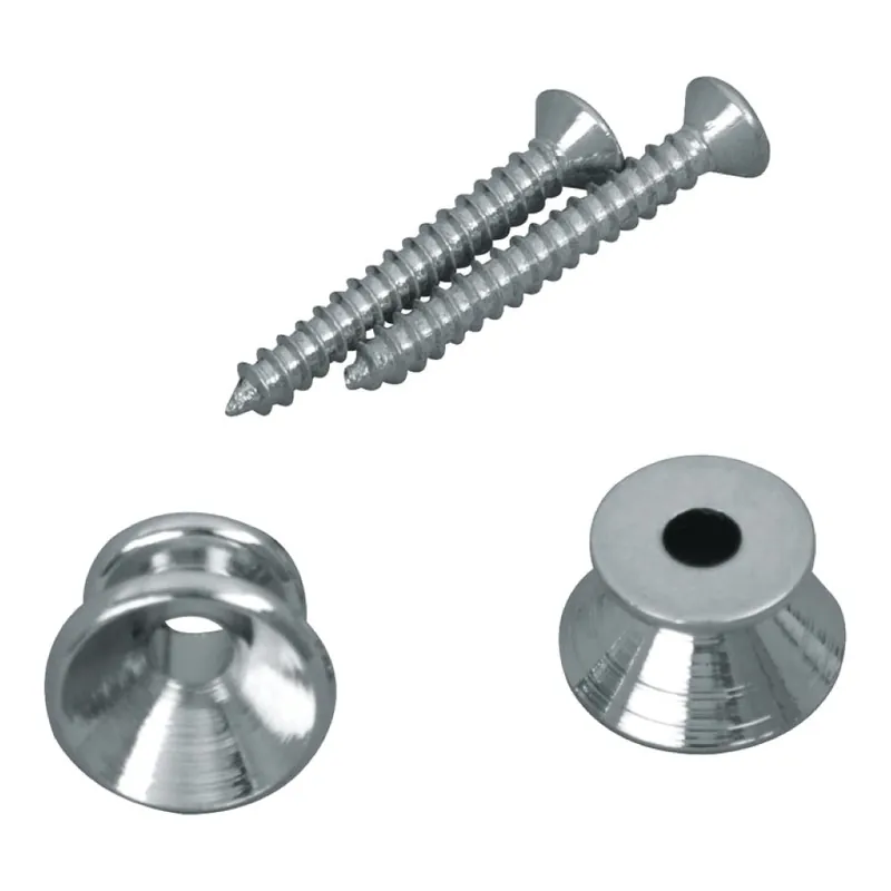Kostenloser Versand D'Andrea Strap Buttons (EP2C), Chrome - 2 pcs (1 set)