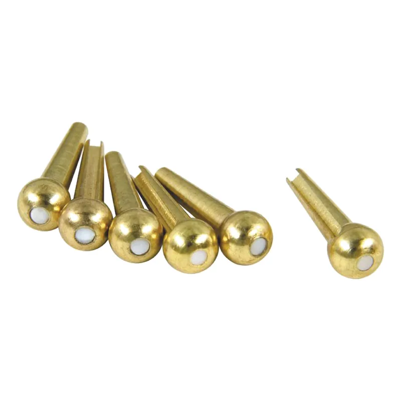 Knallerangebot D'Andrea Tone Pins, Solid Brass with Pearl Dots (TP4T) - 6 pcs