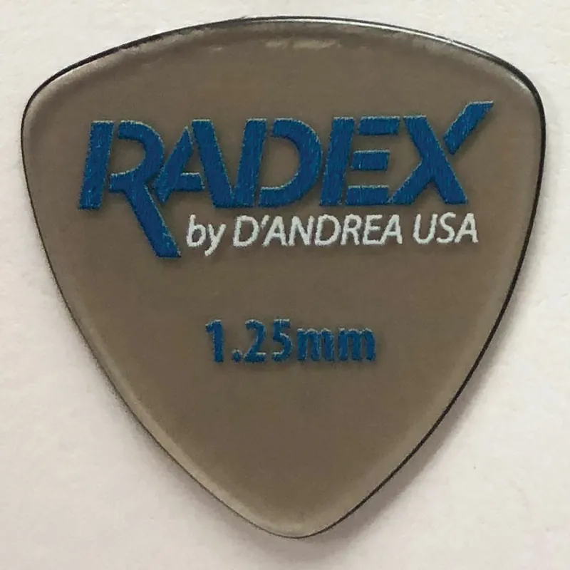 D'Andrea Radex Picks - 346 Shape (RDX346 1.25), 6 pcs Pick Pack, 1.25 mm, Smoke Neue Kollektion