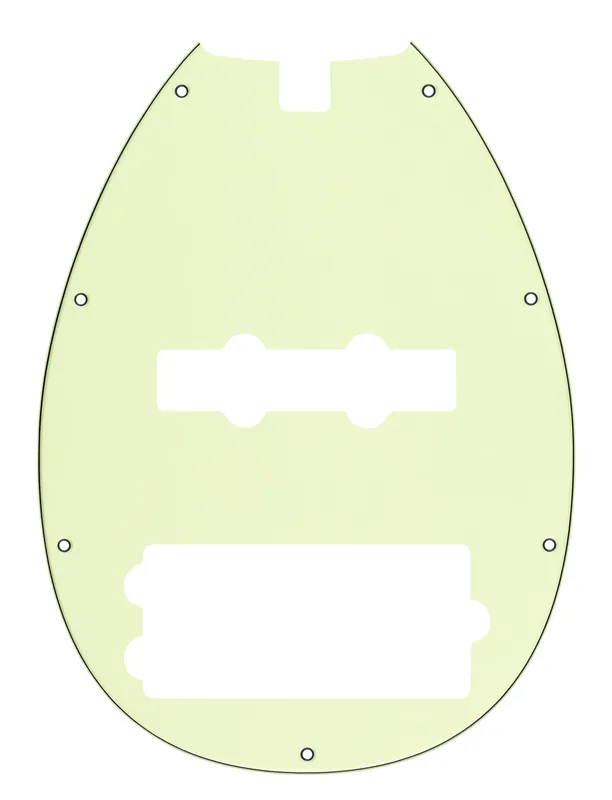 Aktuell Sadowsky Parts - 21-Fret Vintage M/J Bass Pickguard - 5-String - Mint Green