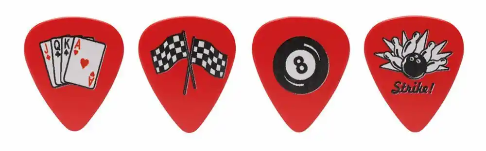 Wochenendangebot D'Andrea Cool Plecs "Rockabilly" - 351 Shape (RPRKM), 12 pcs Assorted Pick Pack, 0.71 mm