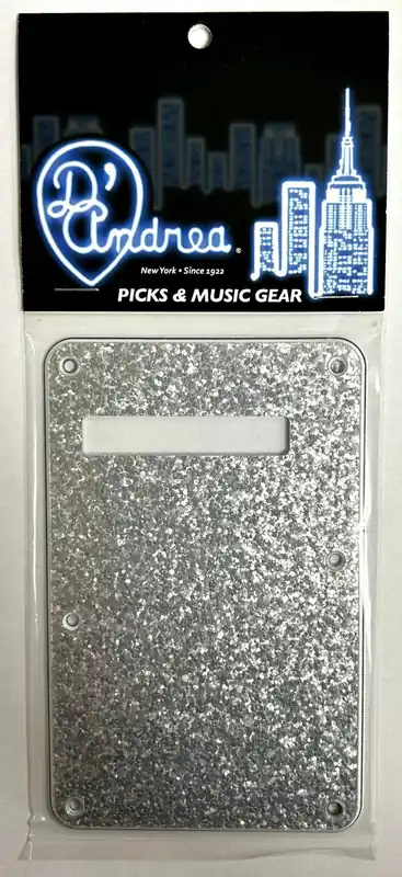 D'Andrea ST-Style Tremolo Back Plate (DPP ST SIS BP), Silver Sparkle Aktuell