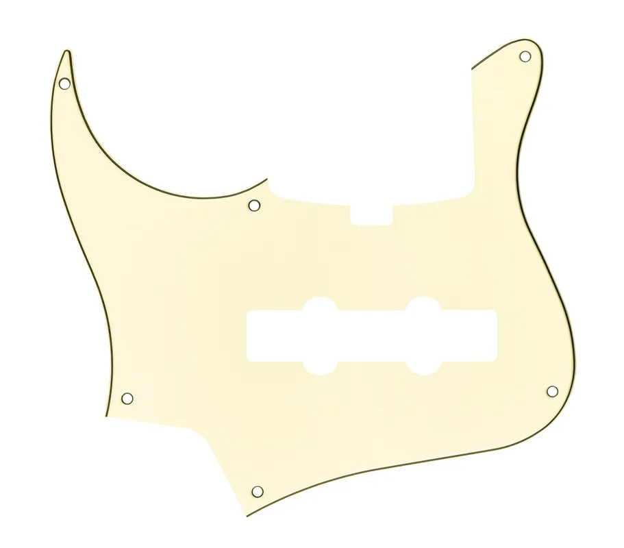 Bestpreis Sadowsky Parts - 24-Fret Vintage J/J Bass Pickguard - 5-String - Vintage White - Lefthand