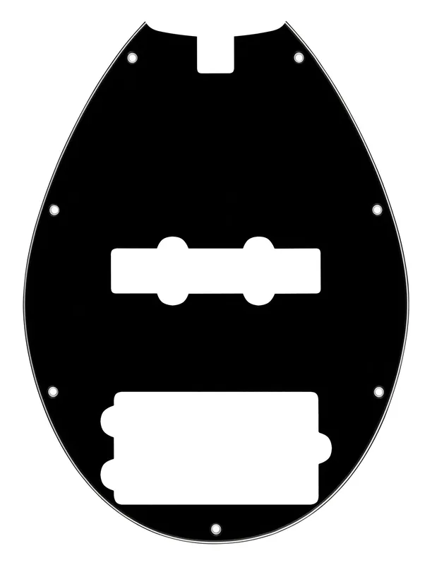 Bestseller Sadowsky Parts - 21-Fret Vintage M/J Bass Pickguard - 4-String - Black