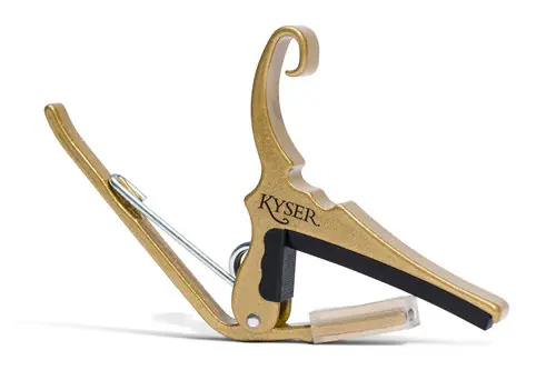 Sonderangebot KYSER Kapodaster Quick-Change Capo Akustikgitarre, gold