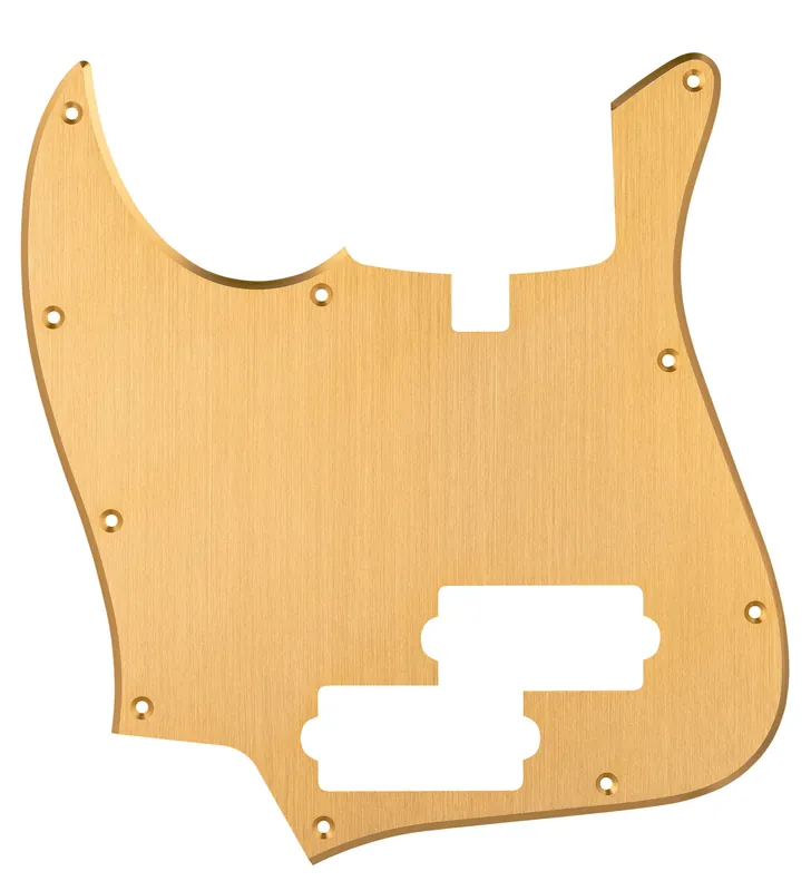 Sadowsky Parts - 21-Fret P/J Bass Pickguard - 5-String - Brushed Gold Aluminum - Lefthand Angebot