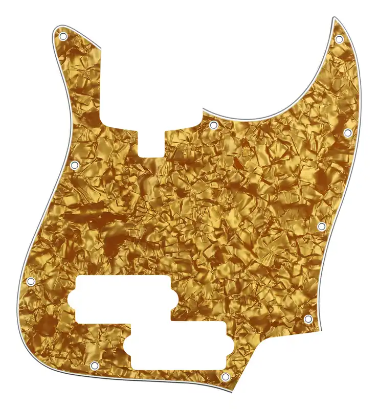 Abverkauf Sadowsky Parts - 21-Fret P/J Bass Pickguard - 4-String - Gold Pearl