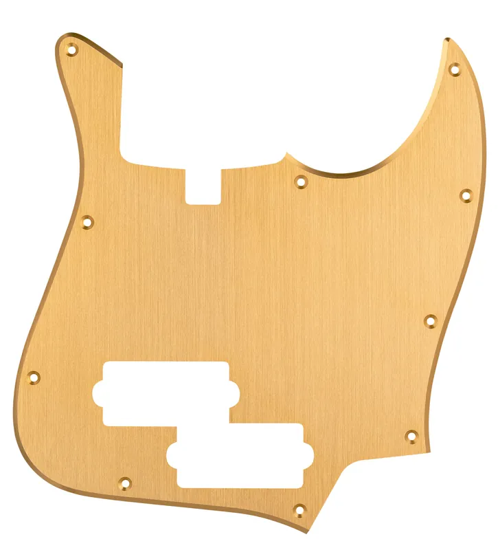 Kostenfreie Lieferung Sadowsky Parts - 21-Fret P/J Bass Pickguard - 5-String - Brushed Gold Aluminum