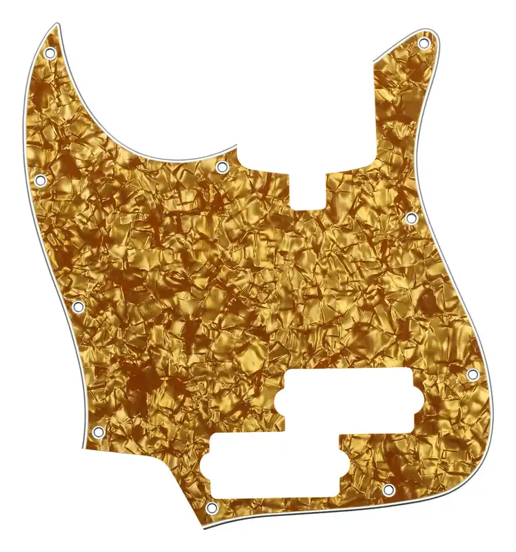 Expressversand Sadowsky Parts - 21-Fret P/J Bass Pickguard - 4-String - Gold Pearl - Lefthand