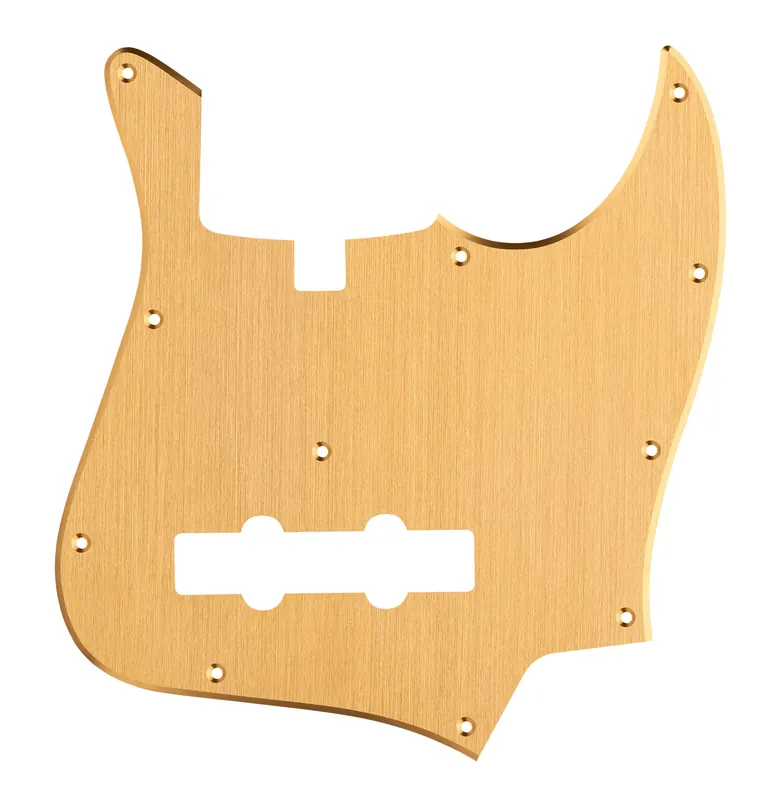 Letzte Chance Sadowsky Parts - 20 & 21-Fret J/J Bass Pickguard - 5-String - Brushed Gold Aluminum