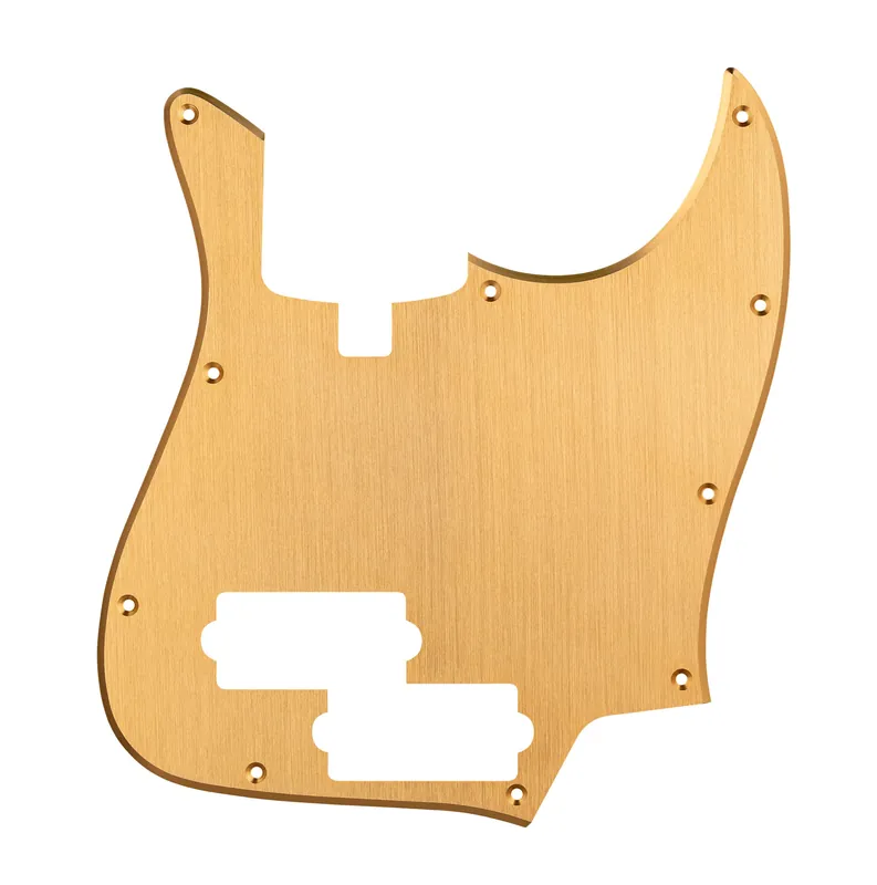 Finale Aktion Sadowsky Parts - 21-Fret P/J Bass Pickguard - 4-String - Brushed Gold Aluminum