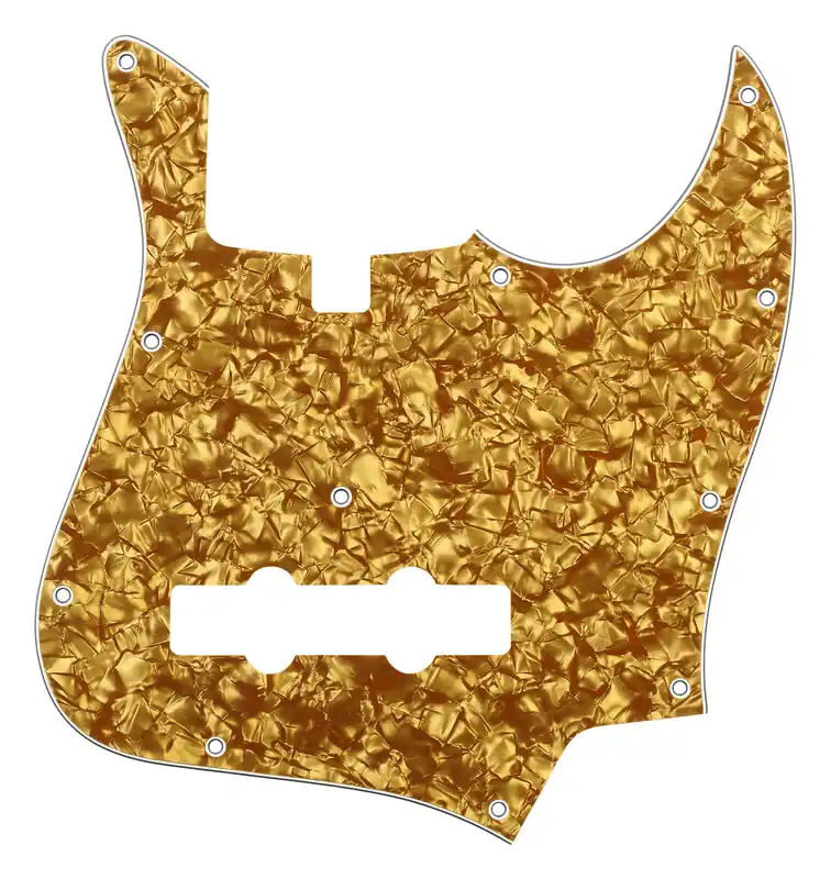 Finale Aktion Sadowsky Parts - 20 & 21-Fret J/J Bass Pickguard - 5-String - Gold Pearl
