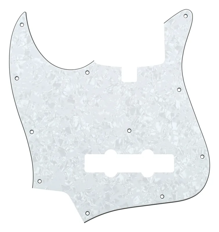 Finale Aktion Sadowsky Parts - 20 & 21-Fret J/J Bass Pickguard - 5-String - White Pearl - Lefthand