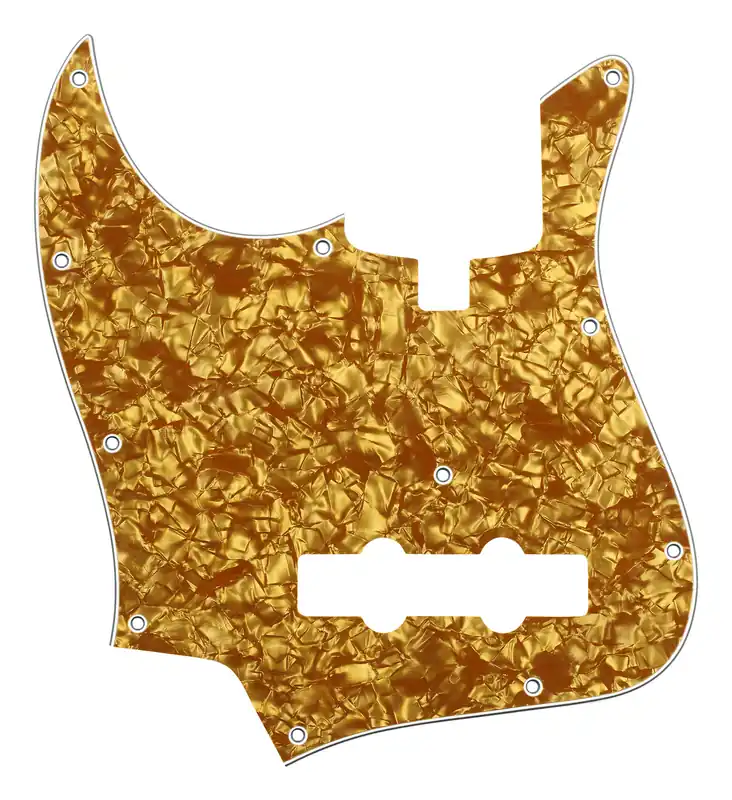 Sadowsky Parts - 20 & 21-Fret J/J Bass Pickguard - 4-String - Gold Pearl - Lefthand Gratis Versand