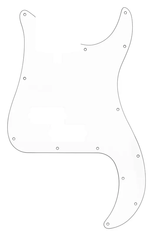 Preisreduziert Sadowsky Parts - 21-Fret Hybrid P/J Bass Pickguard - 5-String - White