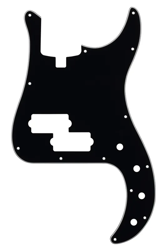 Sadowsky Parts - 21-Fret Hybrid P/J Bass Pickguard - 4-String - Black Preisknaller
